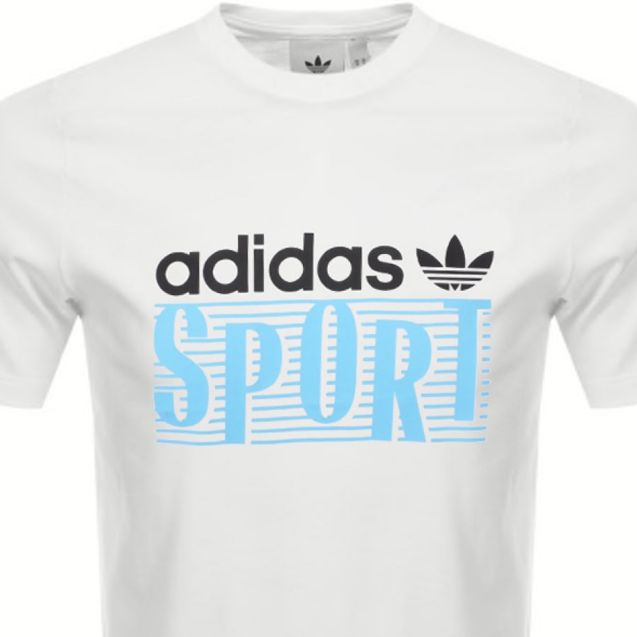 Alternative Image for Productadidas Originals Linear Logo T Shirt White2